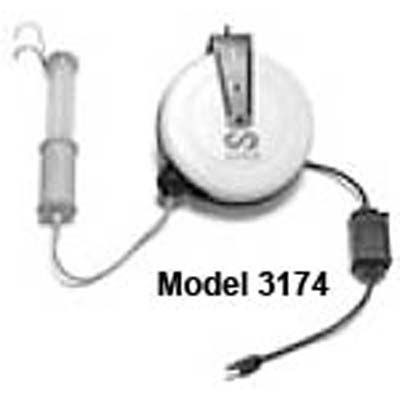 Samson 3174 Automatic retractable trouble light reel with built-
